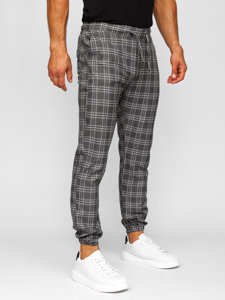 Homme Pantalon jogger à carreaux Graphite Bolf 0067