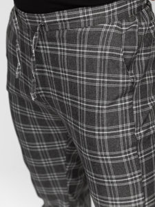 Homme Pantalon jogger à carreaux Graphite Bolf 0067