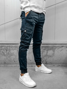 Homme Pantalon jogger cargo Bleu foncé Bolf JM5502A