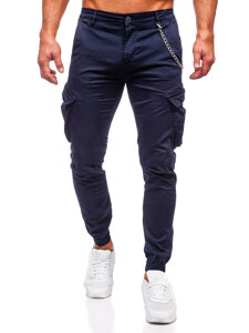 Homme Pantalon jogger cargo Bleu foncé Bolf SK850