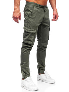 Homme Pantalon jogger cargo Khaki Bolf 77322