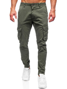 Homme Pantalon jogger cargo Khaki Bolf 77322