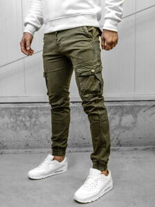 Homme Pantalon jogger cargo Khaki Bolf JM5502A