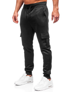 Homme Pantalon jogger cargo Noir Bolf 8K1130