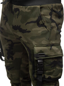 Homme Pantalon jogger cargo camouflage Vert Bolf HSS125