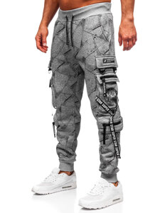 Homme Pantalon jogger cargo chaud Gris Bolf HSS340