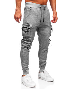 Homme Pantalon jogger cargo chaud Gris Bolf HSS361