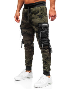 Homme Pantalon jogger cargo chaud Khaki Bolf HSS112