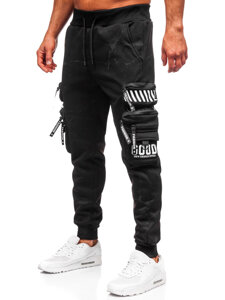 Homme Pantalon jogger cargo chaud Noir Bolf HSS339