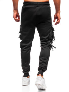 Homme Pantalon jogger cargo chaud Noir Bolf HSS342