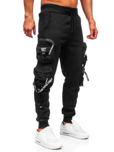 Homme Pantalon jogger cargo chaud Noir Bolf HSS350