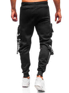 Homme Pantalon jogger cargo chaud Noir Bolf HSS350