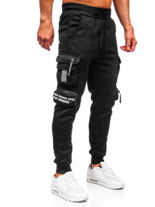 Homme Pantalon jogger cargo chaud Noir Bolf HSS361