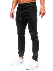 Homme Pantalon jogger en jean Noir Bolf 8112