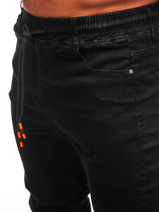 Homme Pantalon jogger en jean Noir Bolf 8112