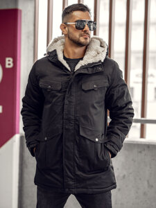 Homme Parka d'hiver Noir Bolf 22M318A