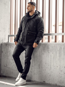 Homme Parka d'hiver Noir Bolf 22M323A