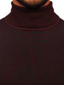 Homme Pull à col roulé Marron Bolf W2-20125