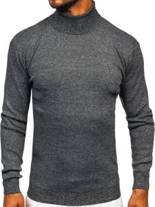 Homme Pull à col roulé basic Anthracite Bolf S8730