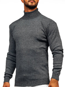 Homme Pull à col roulé basic Anthracite Bolf S8730