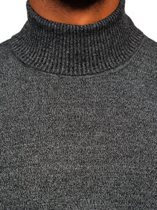 Homme Pull à col roulé basic Anthracite Bolf S8730