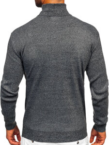 Homme Pull à col roulé basic Anthracite Bolf S8730