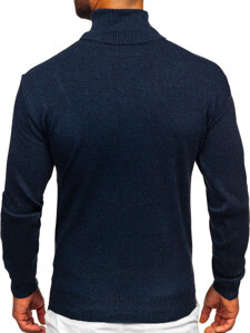 Homme Pull à col roulé basic Bleu foncé Bolf S8515