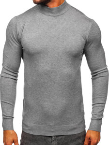 Homme Pull à col roulé basic Gris Bolf W1-1725