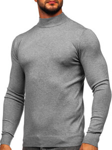 Homme Pull à col roulé basic Gris Bolf W1-1725