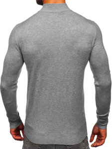 Homme Pull à col roulé basic Gris Bolf W1-1725