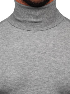 Homme Pull à col roulé basic Gris Bolf W1-1728