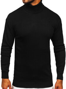 Homme Pull à col roulé basic Noir Bolf S8517