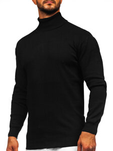 Homme Pull à col roulé basic Noir Bolf S8517