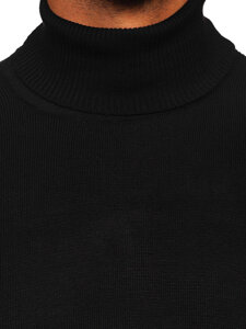 Homme Pull à col roulé basic Noir Bolf S8517