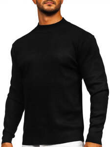 Homme Pull à col roulé basic Noir Bolf S8519