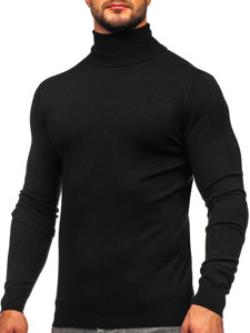 Homme Pull à col roulé basic Noir Bolf W1-1728