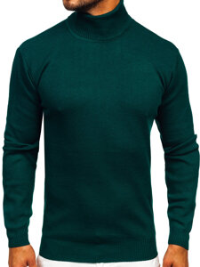 Homme Pull à col roulé basic Vert Bolf S8517