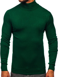 Homme Pull à col roulé basic Vert Bolf W1-1728