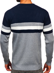 Homme Pull col V Gris Bolf S8535