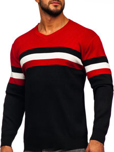 Homme Pull col V Rouge Bolf S8535