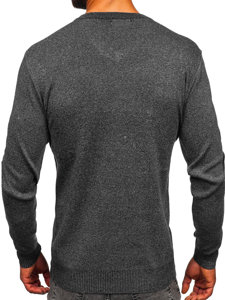 Homme Pull col V basic Anthracite Bolf S8530