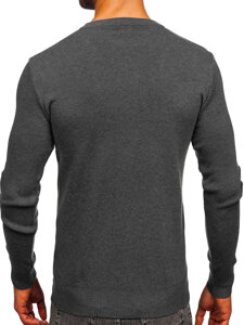 Homme Pull uni col V Graphite Bolf H2405