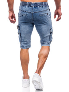 Homme Short cargo en jean Bleu Bolf HY816