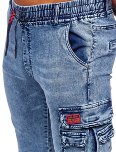 Homme Short cargo en jean Bleu Bolf HY820