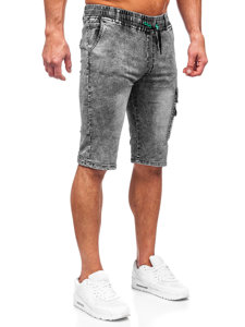 Homme Short cargo en jean Noir Bolf HY820