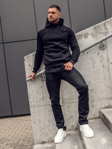 Homme Sweat à capuche épais Noir Bolf 06A