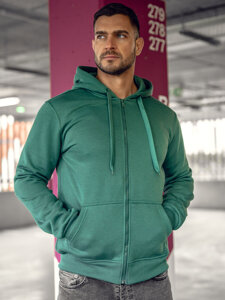 Homme Sweat-shirt à capuche Vert Bolf 2008A