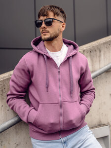 Homme Sweat-shirt à capuche Violet Bolf 2008A