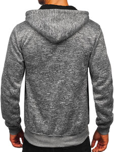 Homme Sweat-shirt à capuche chaud Gris Bolf TC1305