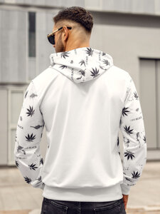 Homme Sweat-shirt à capuche imprimé Blanc Bolf HM628A